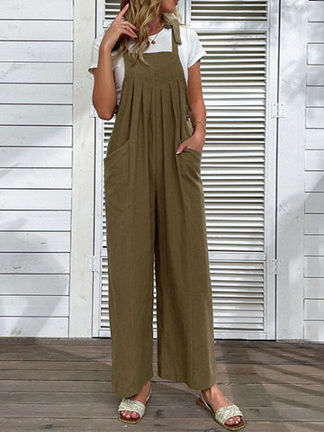 Airchics combinaisons poches une pièce mode femme salopette vert armée